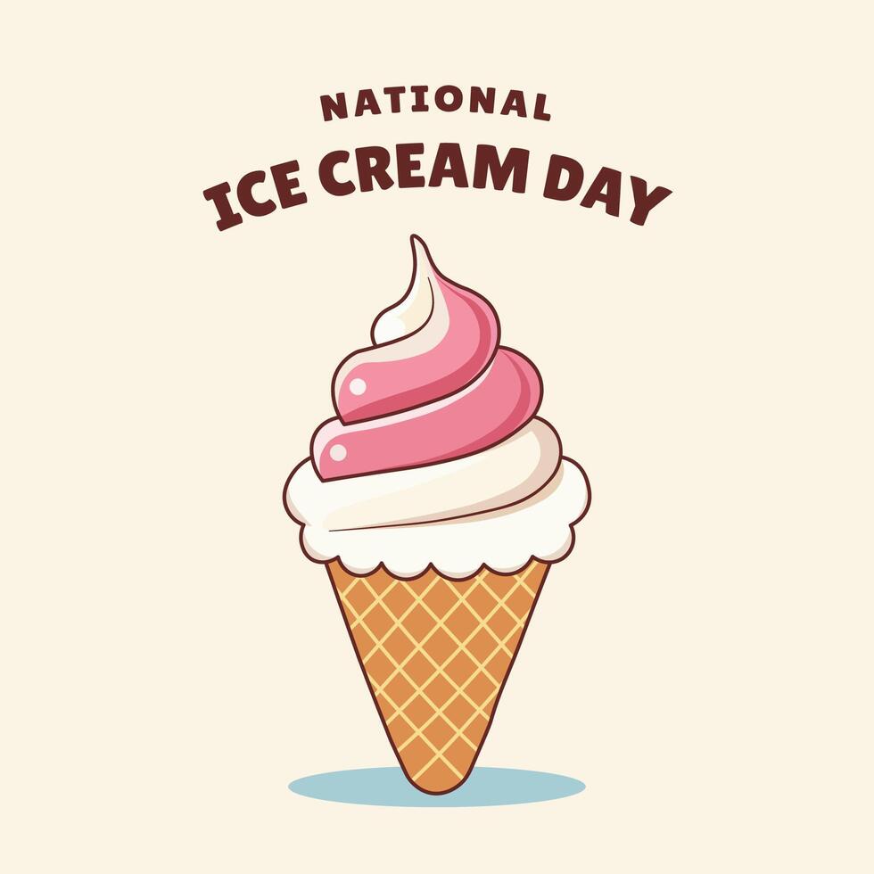 National Ice Cream Day background. vector