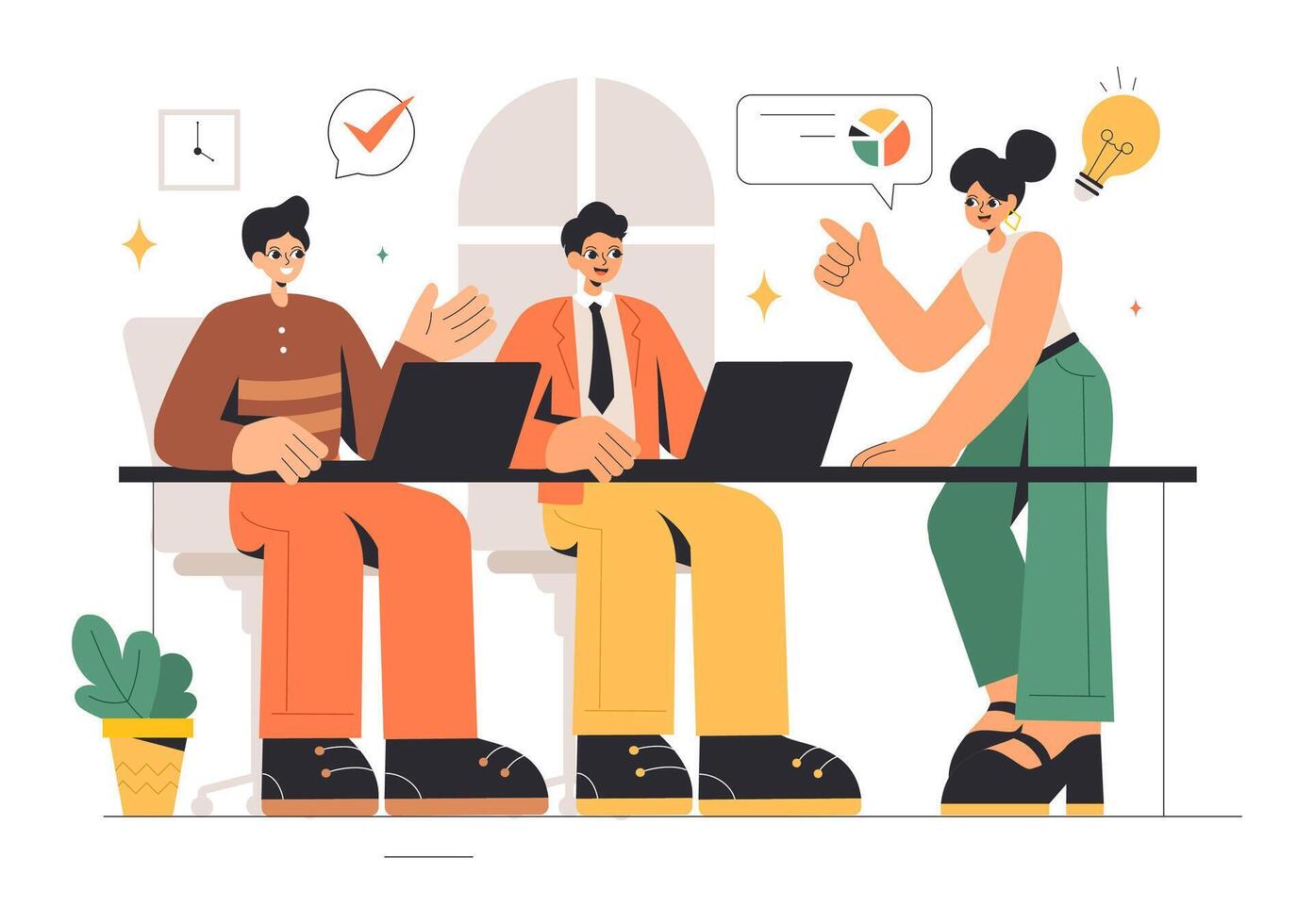Professional Women Leaders Illustration for Career Development and Success in the Business World vector