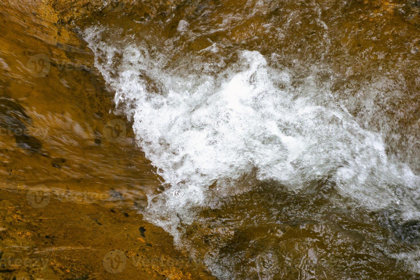 A view of the water stream in a river photo