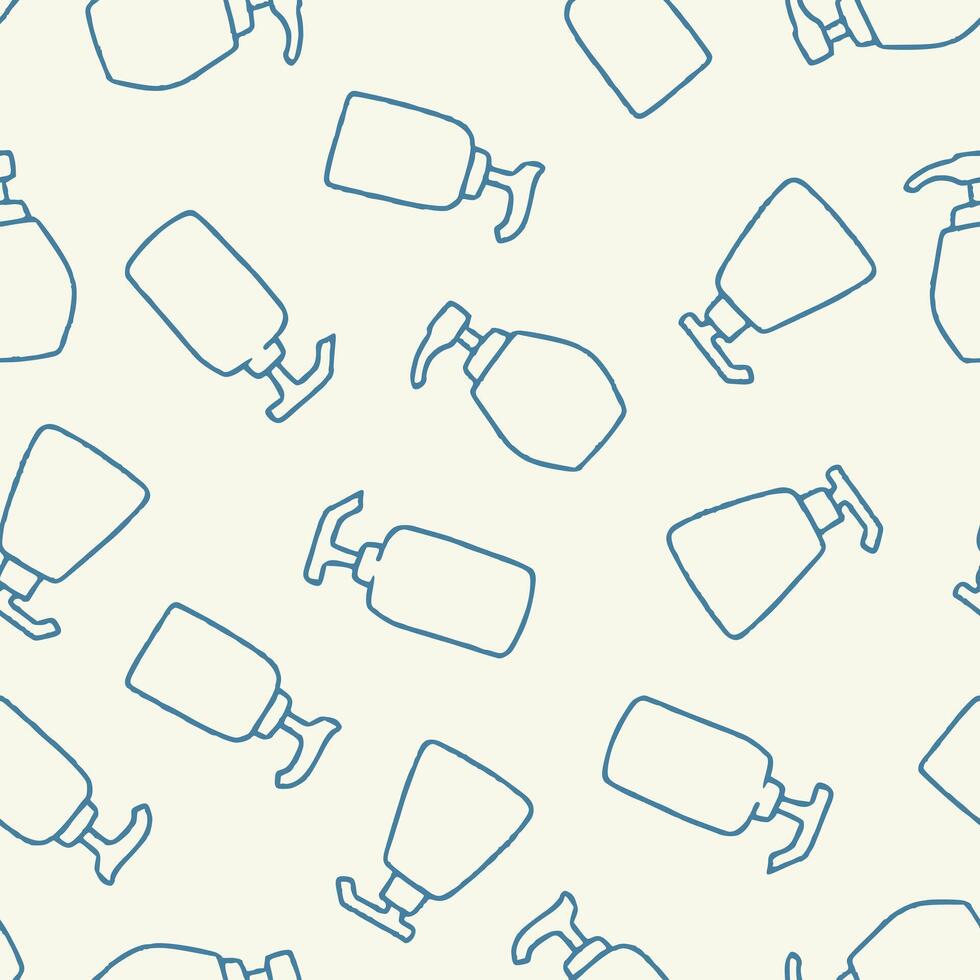 Outline Soap Seamless Pattern illustration for Print, Wallpaper, Decoration. vector