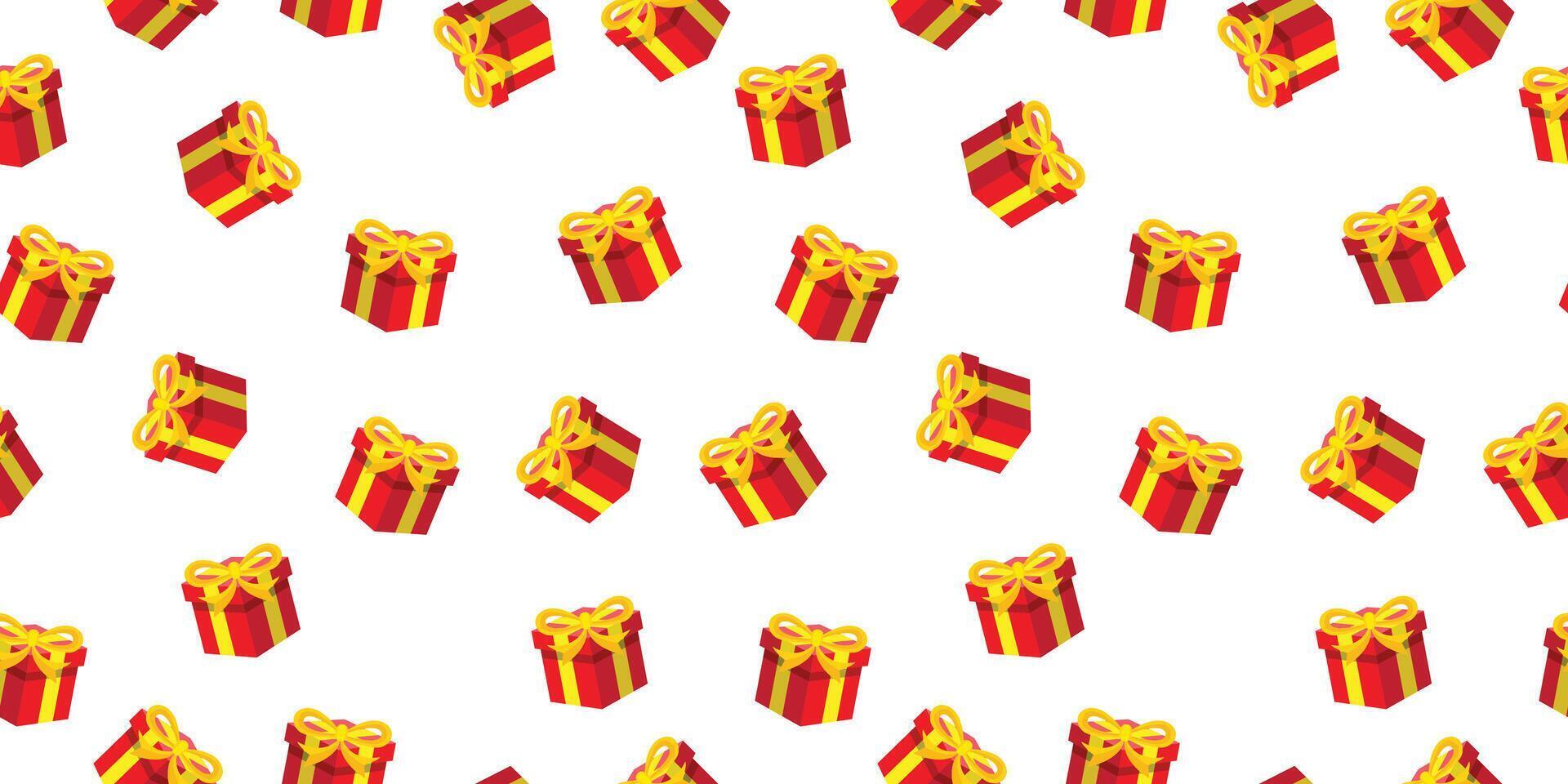 Seamless pattern with many red and yellow vector