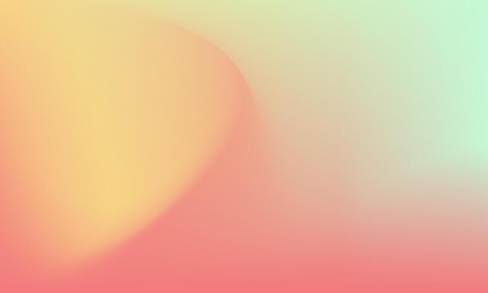 A smooth gradient featuring vibrant coral pink, soft peach, and refreshing mint green hues. This design radiates warmth and freshness, ideal for modern, uplifting visuals vector