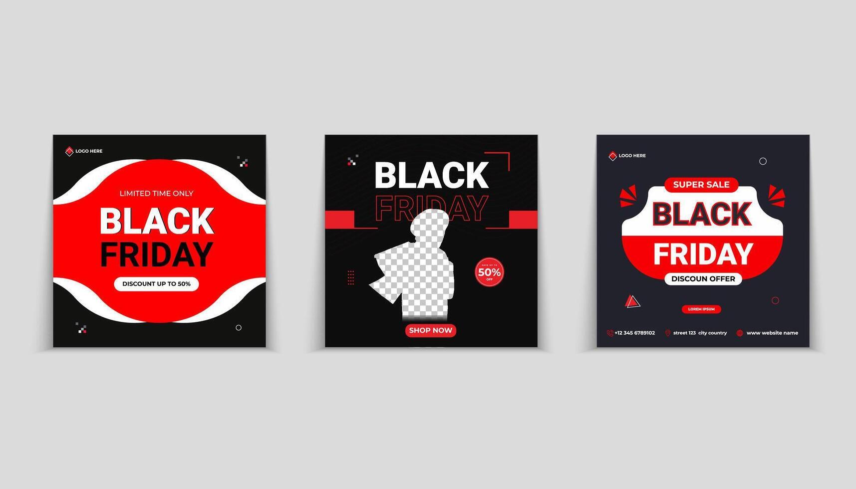 Social Media Story Post for Black Friday vector