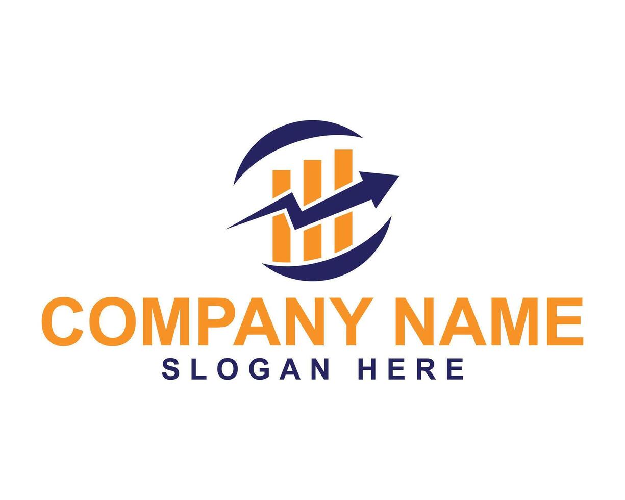 Accounting and Investment Logo Design with Financial Growth and Tax Icons vector