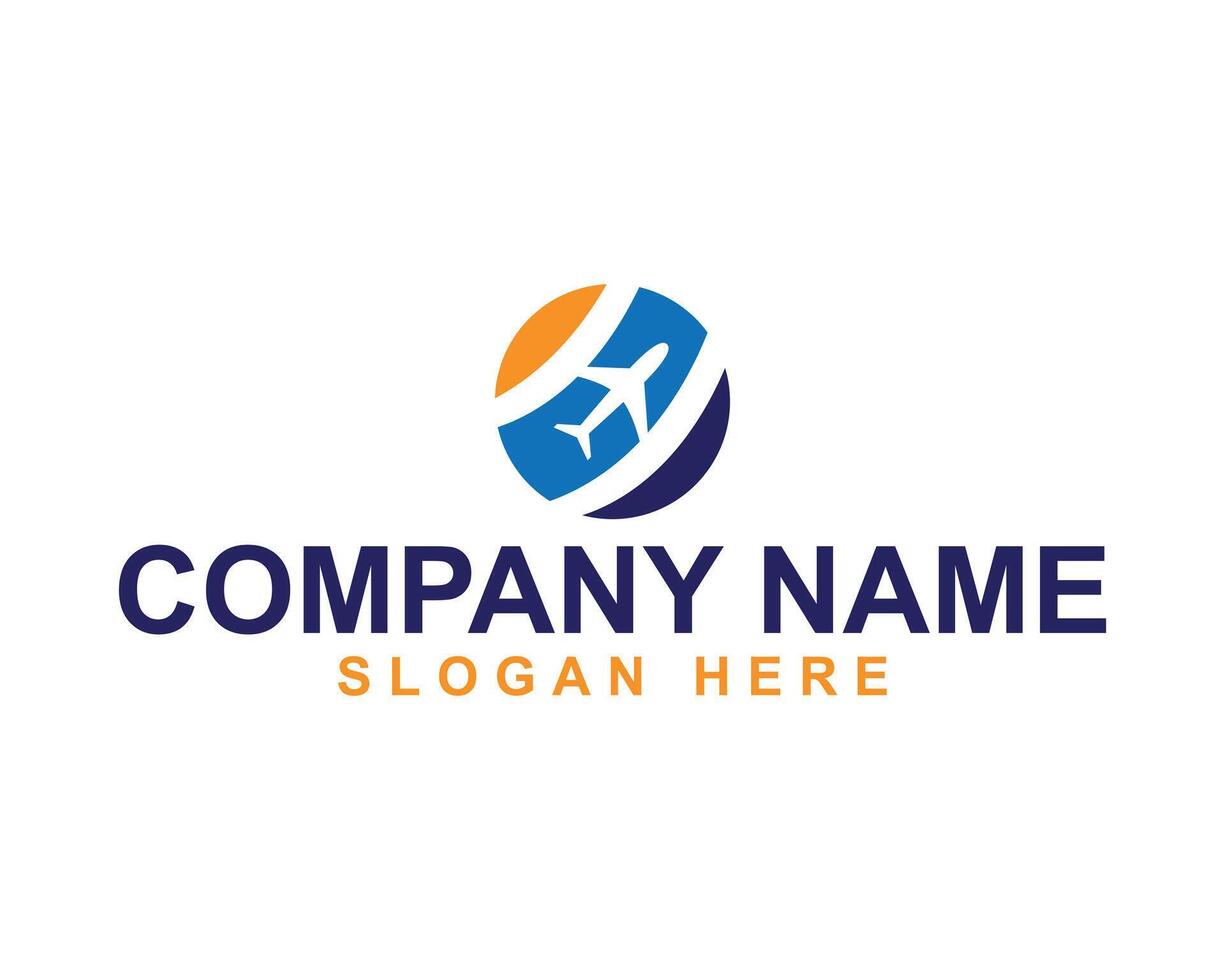Modern Travel Agency Logo with Airplane Icon vector