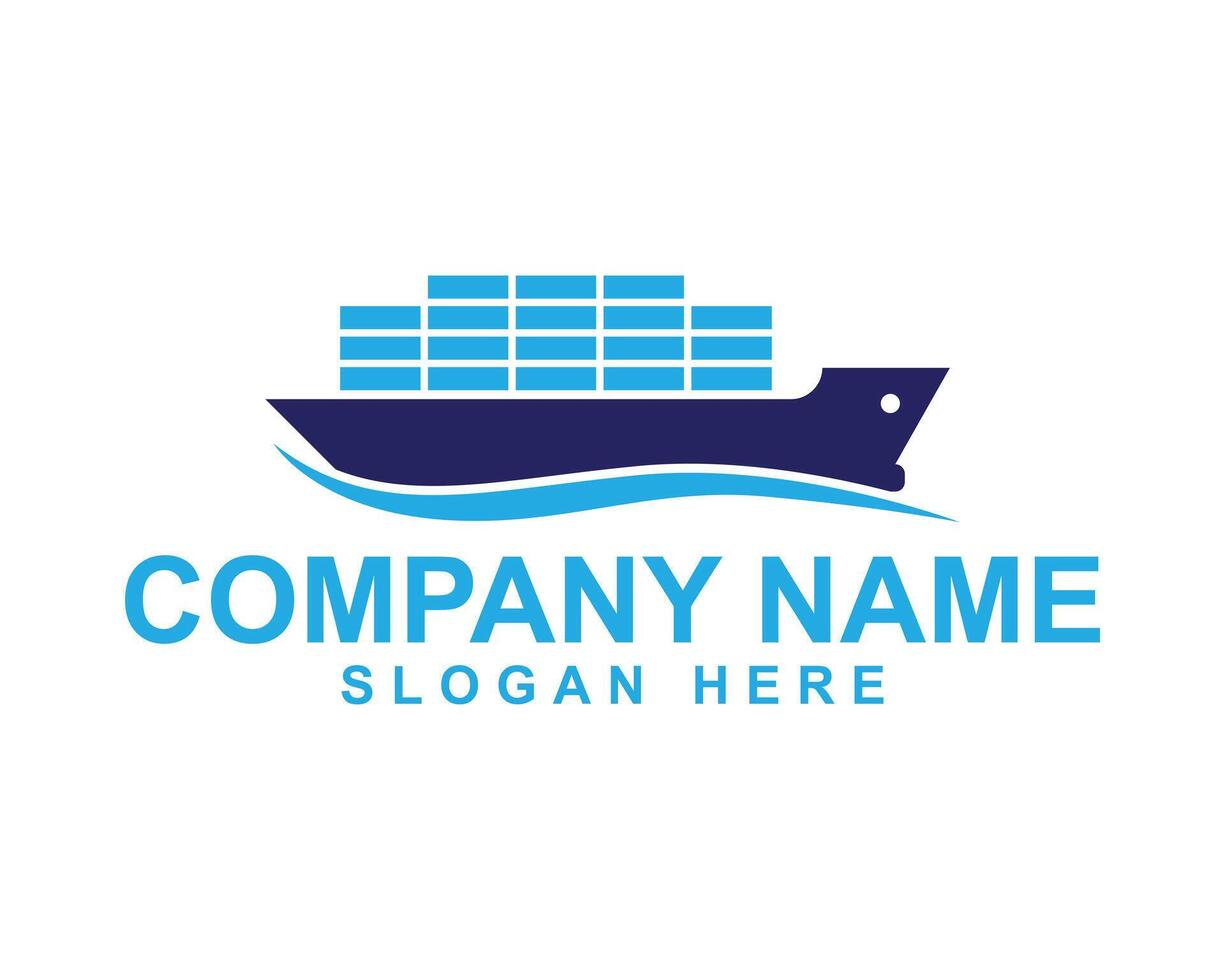 Professional Freight and Logistics Logo Design for Marine Businesses vector