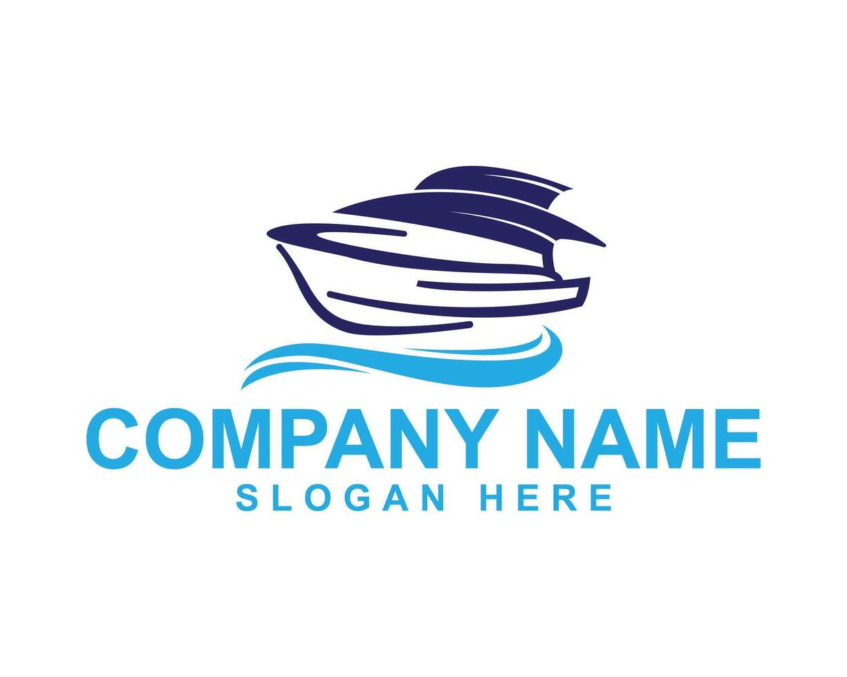 Minimalist Yacht Logo Design for Luxury Boat Travel vector
