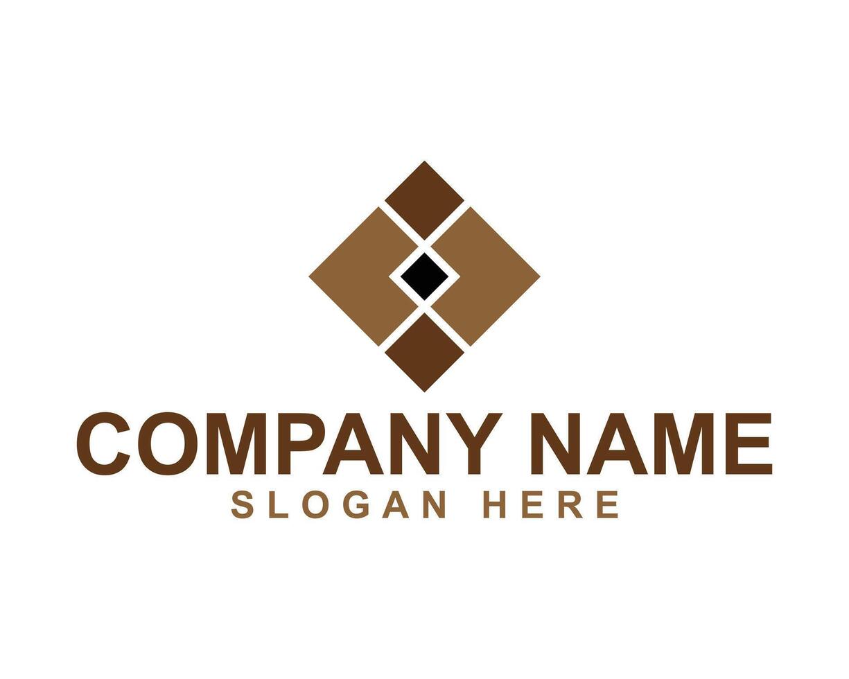 Elegant Tiles Logo Design for Wood Parquet and Flooring Solutions vector