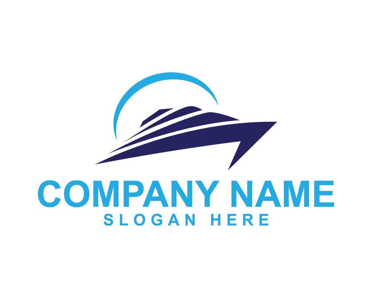 Sleek Cruise Ship Logo Design for Travel and Leisure Branding vector