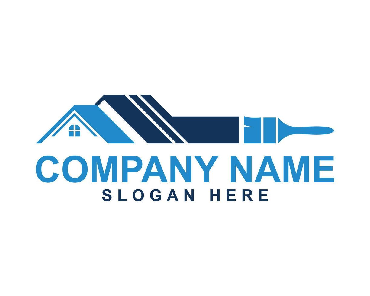 Modern House Painting Logo for Residential and Commercial Services vector