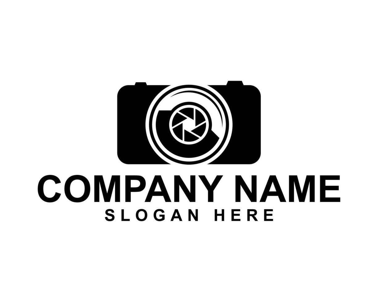Modern Photography Logo with Camera Lens Icon and Simple Design vector