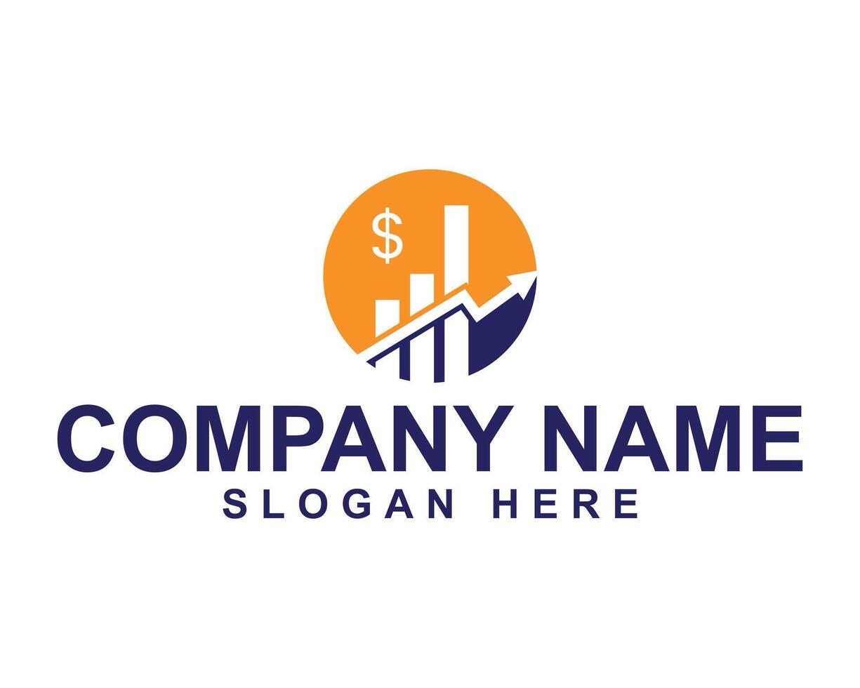 Financial Accounting Advisors Logo with Investment, Tax, and Growth Icons vector
