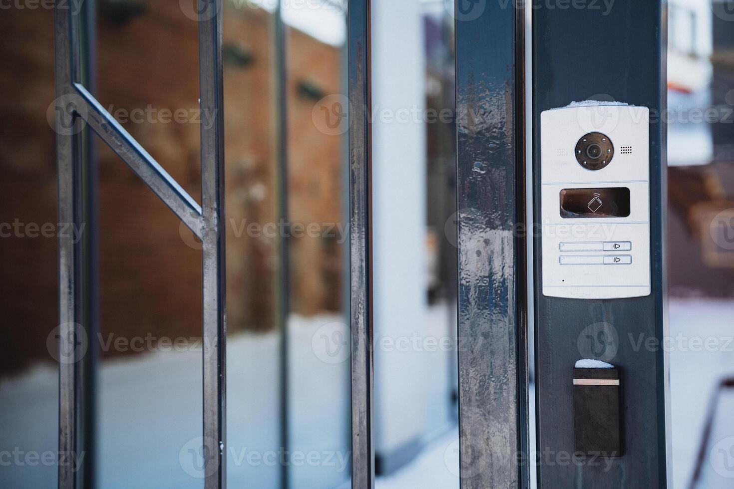 Contemporary Building Door Intercom System with Camera for Calls and Access Control photo