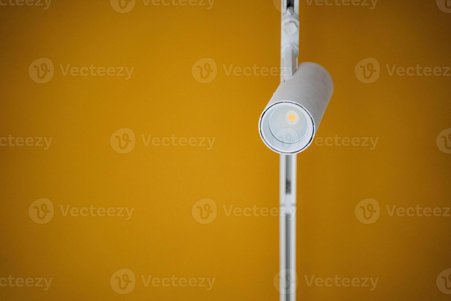LED Spotlight Hanging On Ceiling, Home Interior Lighting Fixture, Round Shape Spot Light, Energy Saving Lamp. photo