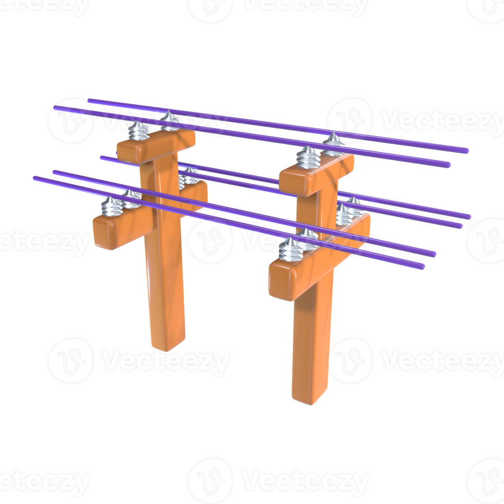 Power Pole 3D Illustration Icon png