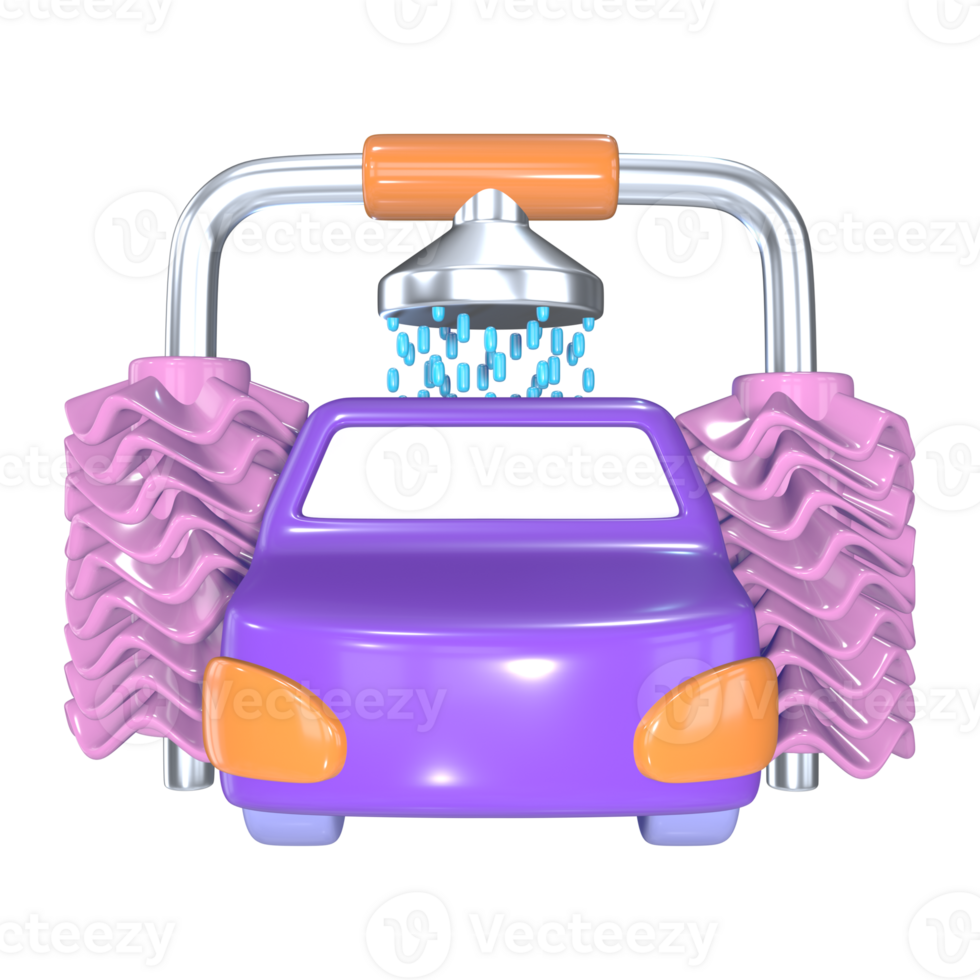 Car Wash 3D Illustration Icon png