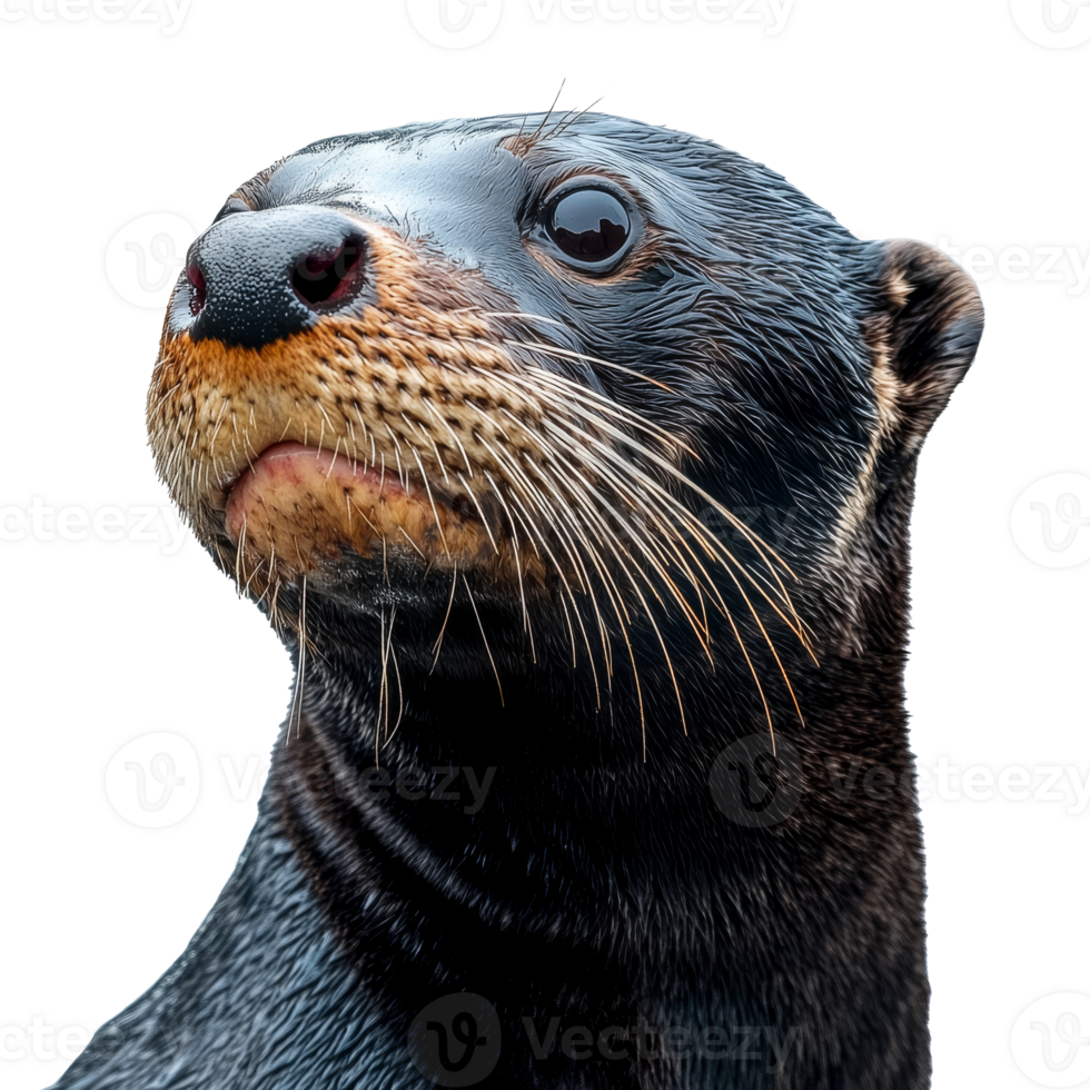 Curious otter gazing with keen interest png