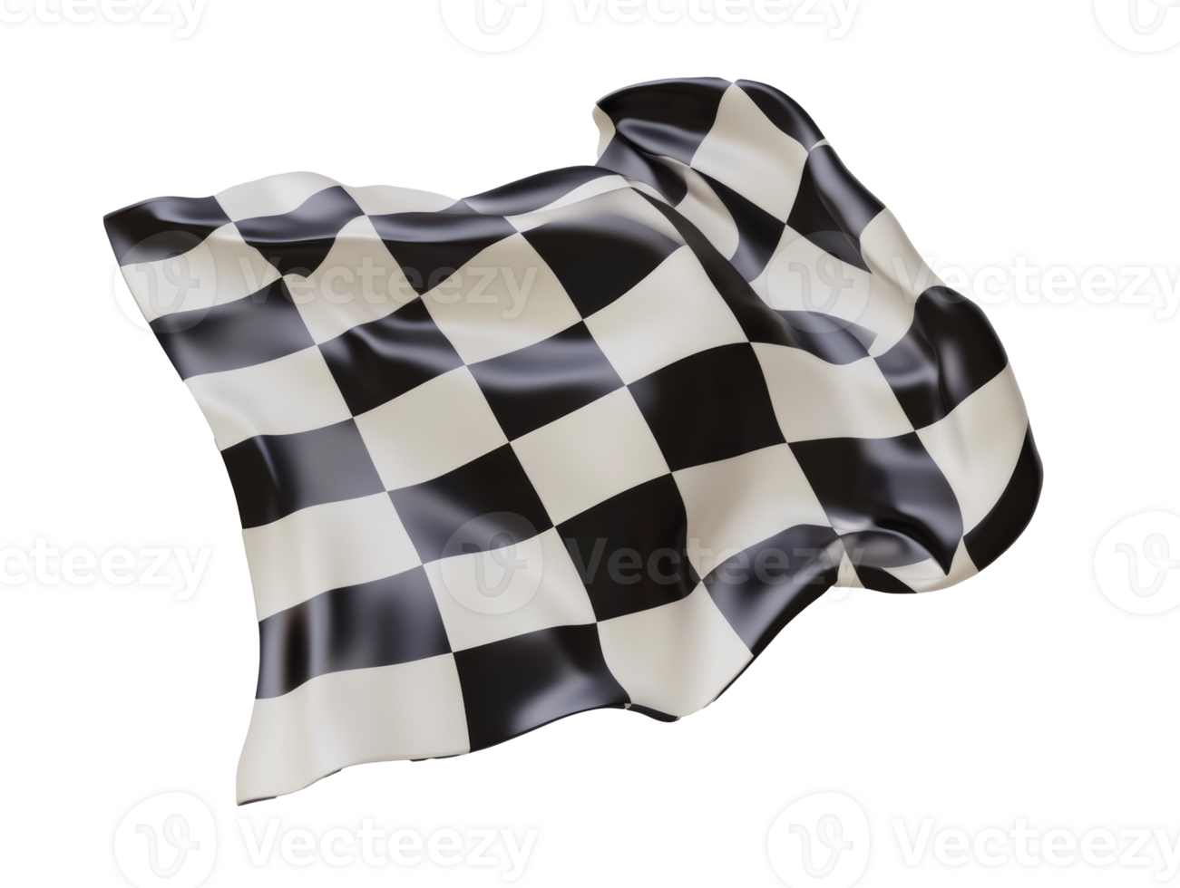 Checkered flag waving during a racing event png