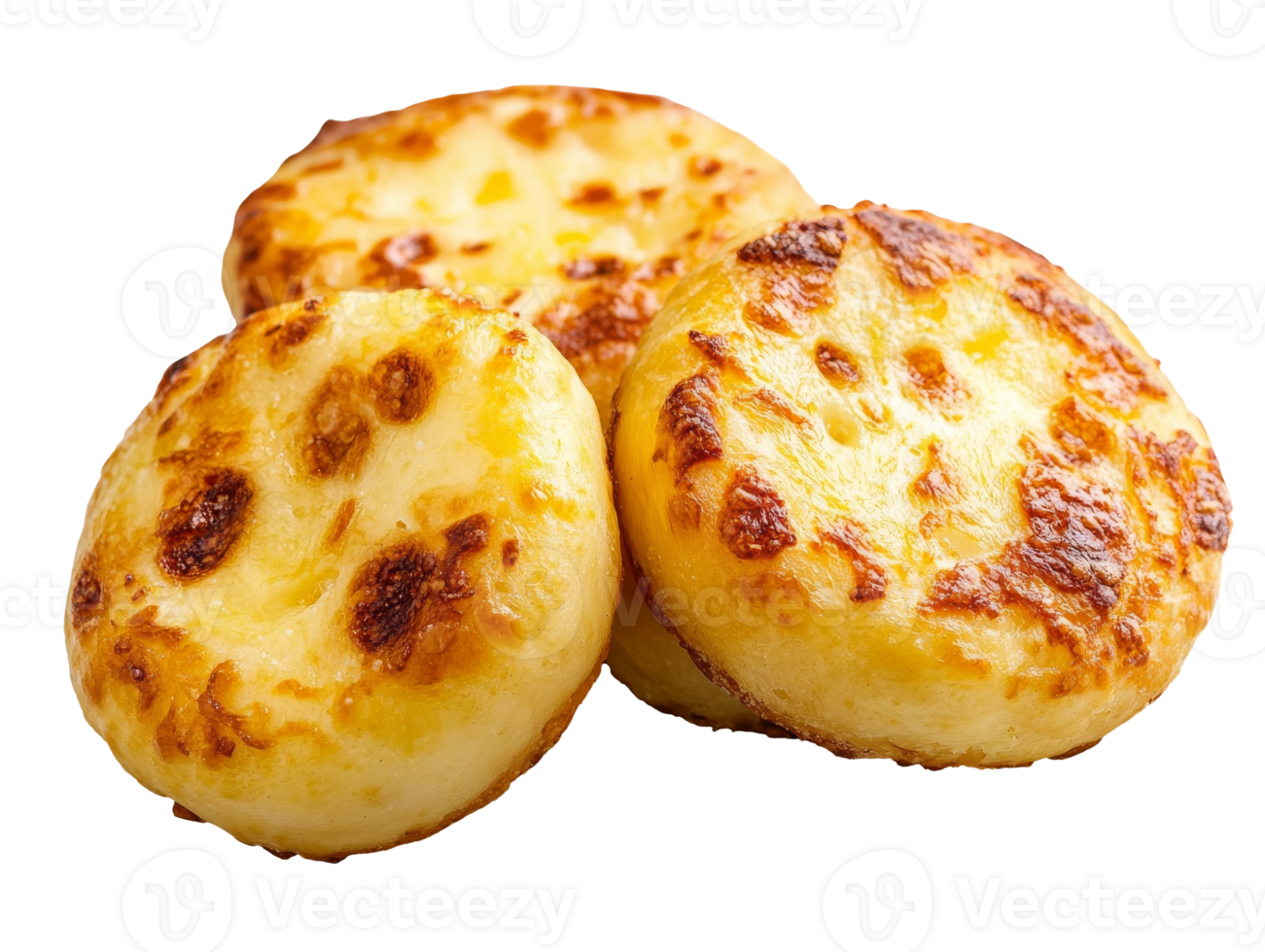 Delicious cheese bread rounds baked to perfection png