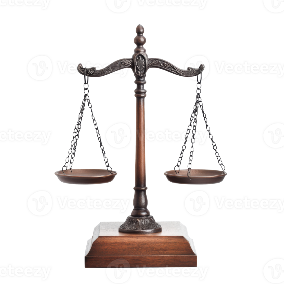 Symbol of justice represented by balanced scales png