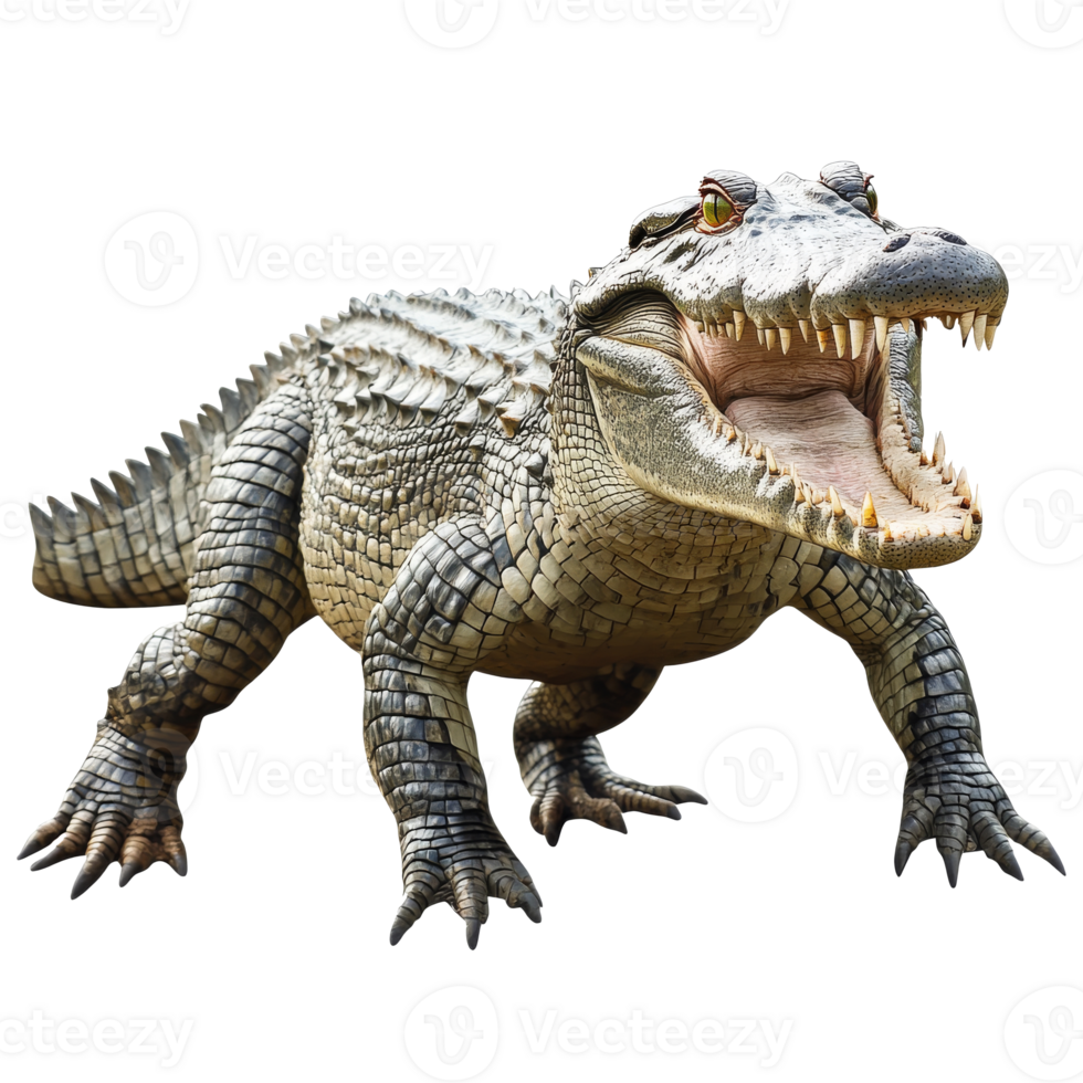 Massive crocodile like creature ready to hunt png