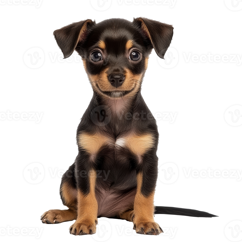 Cute puppy sitting on a clean background png