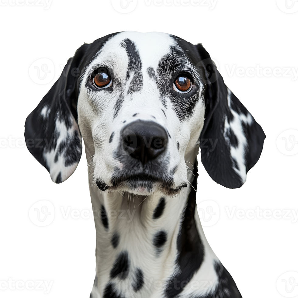 Striking Dalmatian dog features png