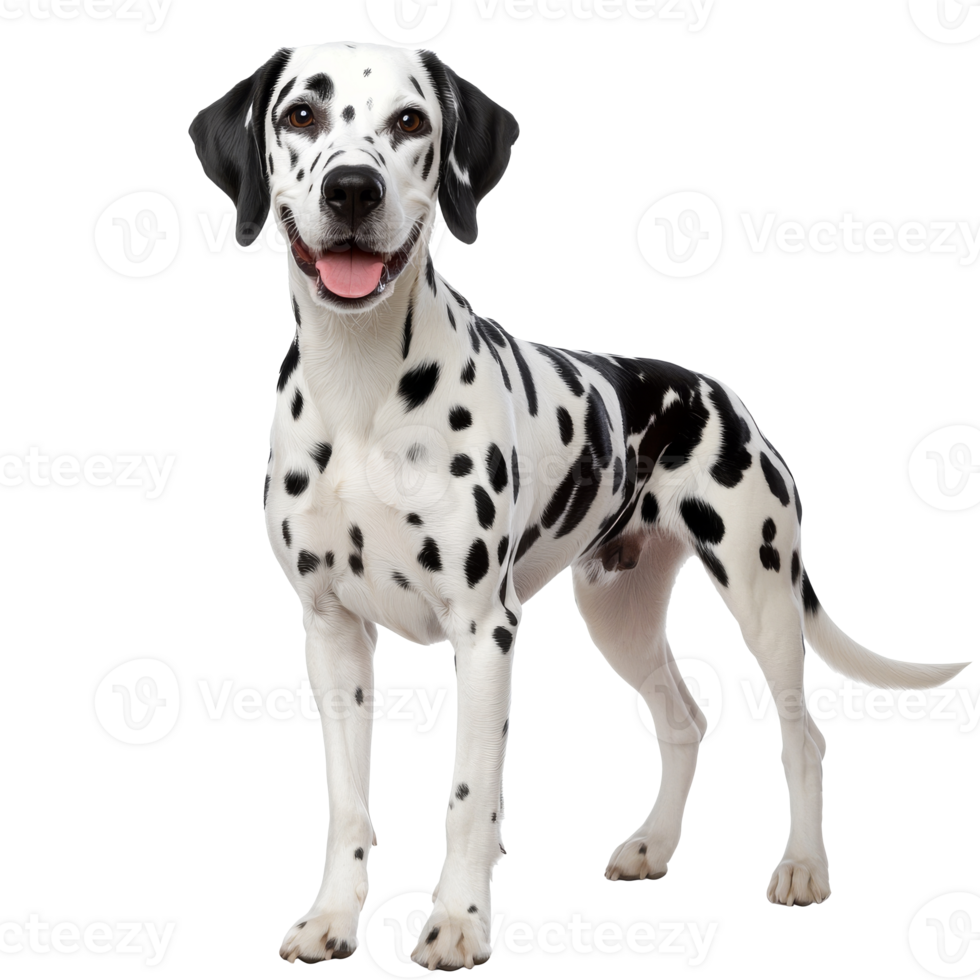 Dalmatian dog standing and looking happy png