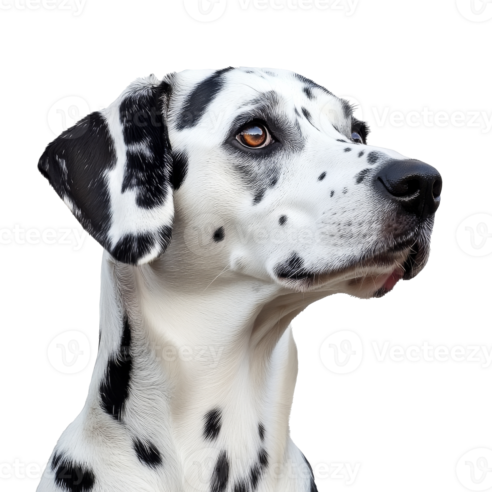 Dalmatian with striking black and white coat png