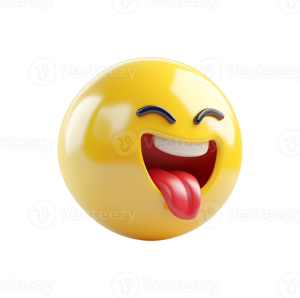 Emoji with a playful expression and tongue out png