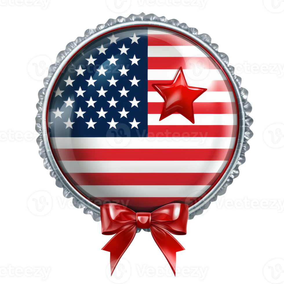 Patriotic cap with American flag png