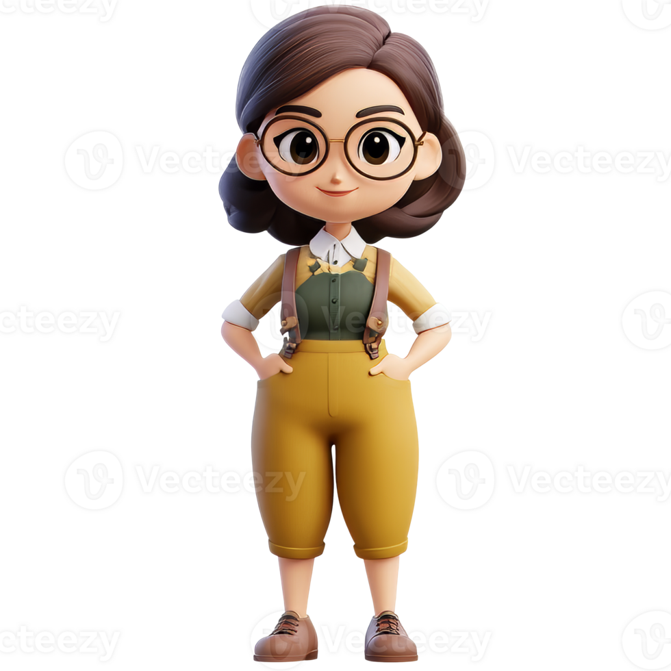 Character designed with vintage style and charm png