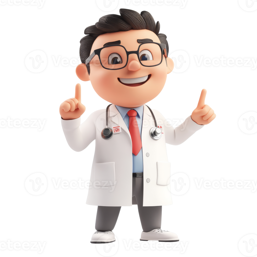Cheerful doctor in lab coat png