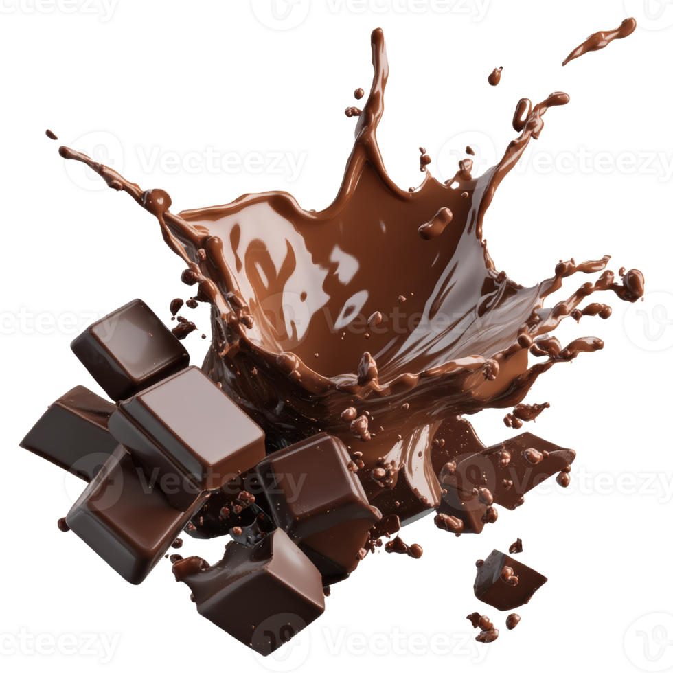 Creative splash of dark chocolate png