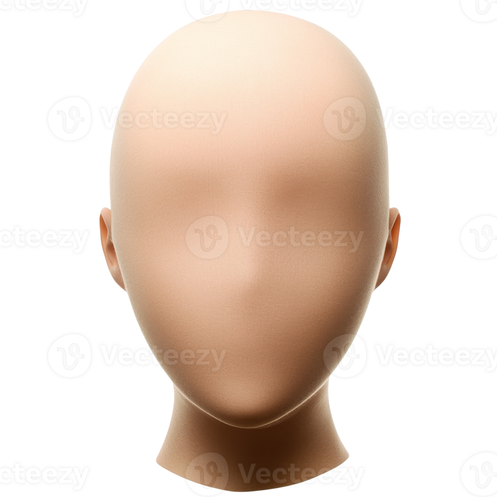 Neutral mannequin head for display purposes png