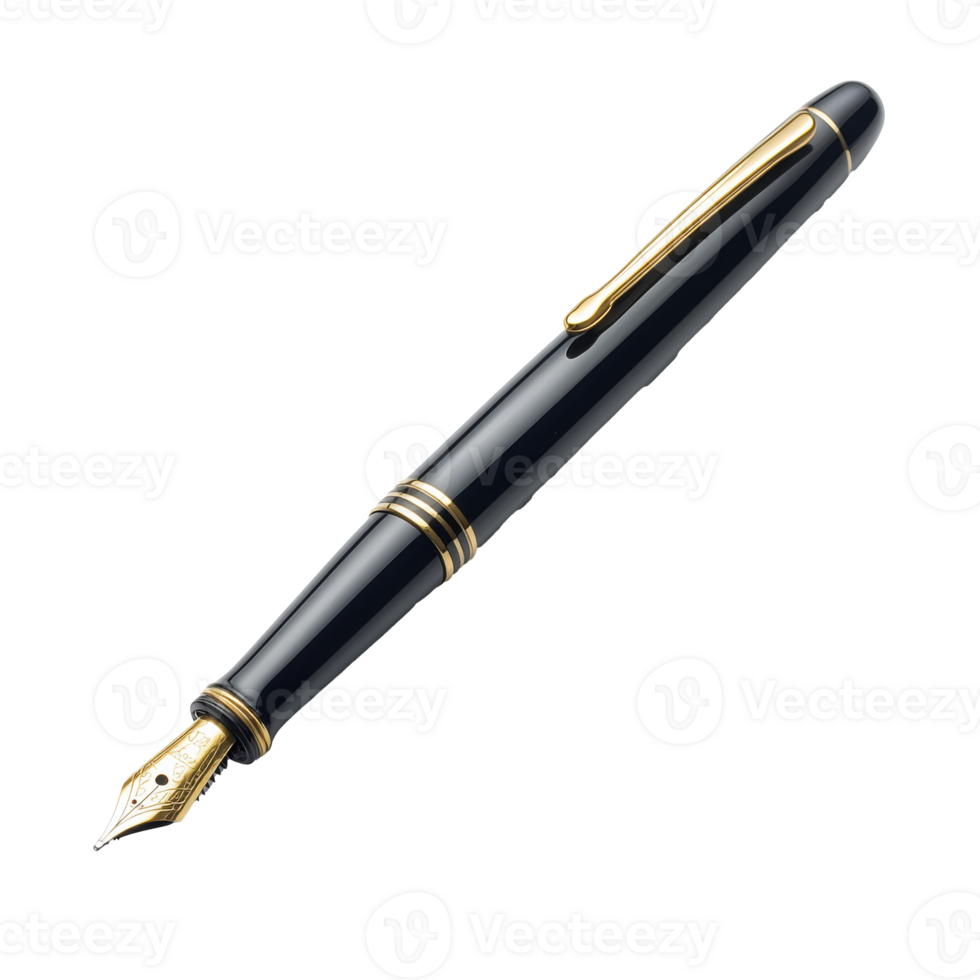Elegant fountain pen on a clean workspace png