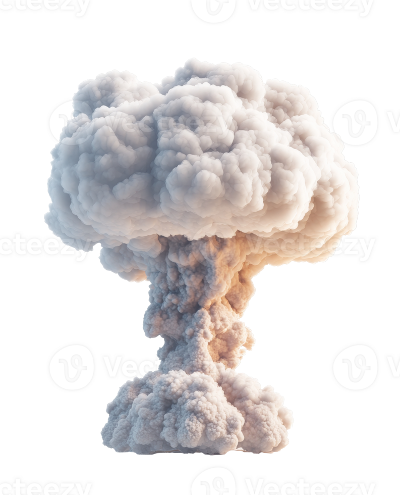 Cloud rises dramatically from explosion png