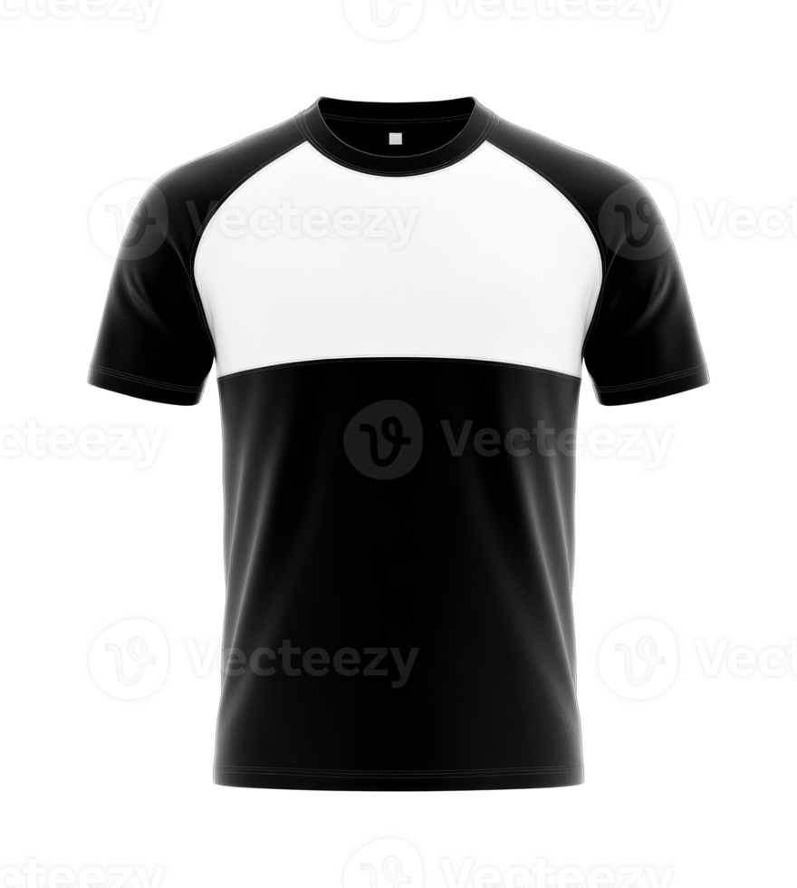 Chic black and white casual tee design png
