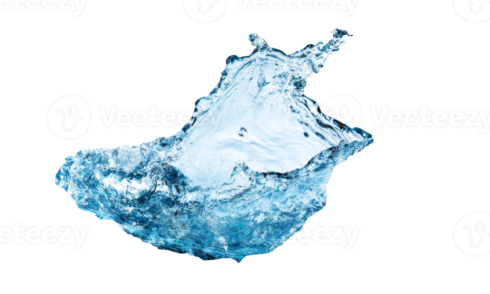 Water splash creating dynamic shapes and patterns png