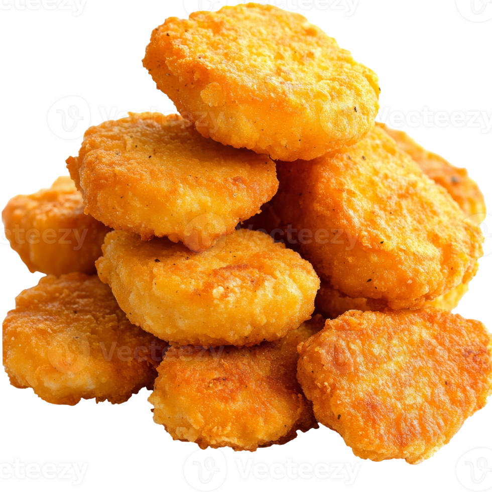 Stacked crispy chicken nuggets png