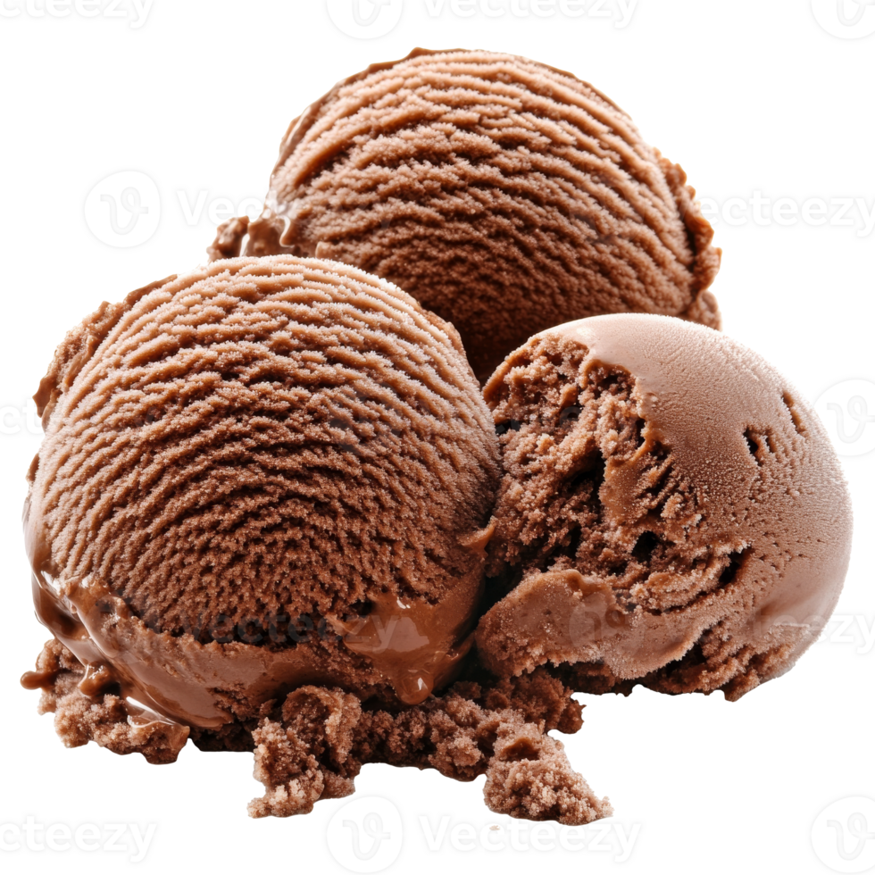 Savoring scoops of chocolate ice cream png