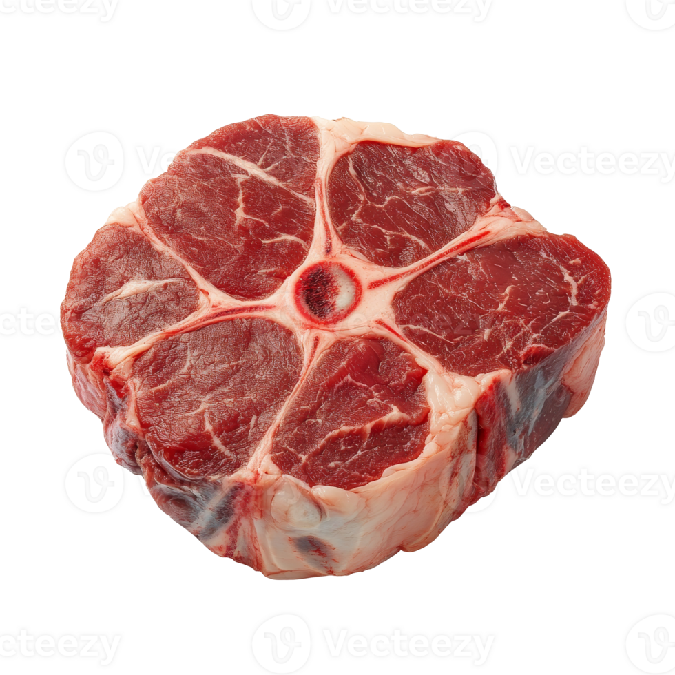Fresh bone in meat cut from premium beef png
