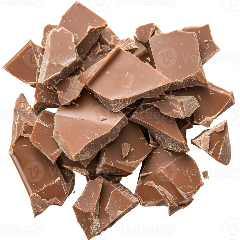 Creamy milk chocolate chunks for baking png