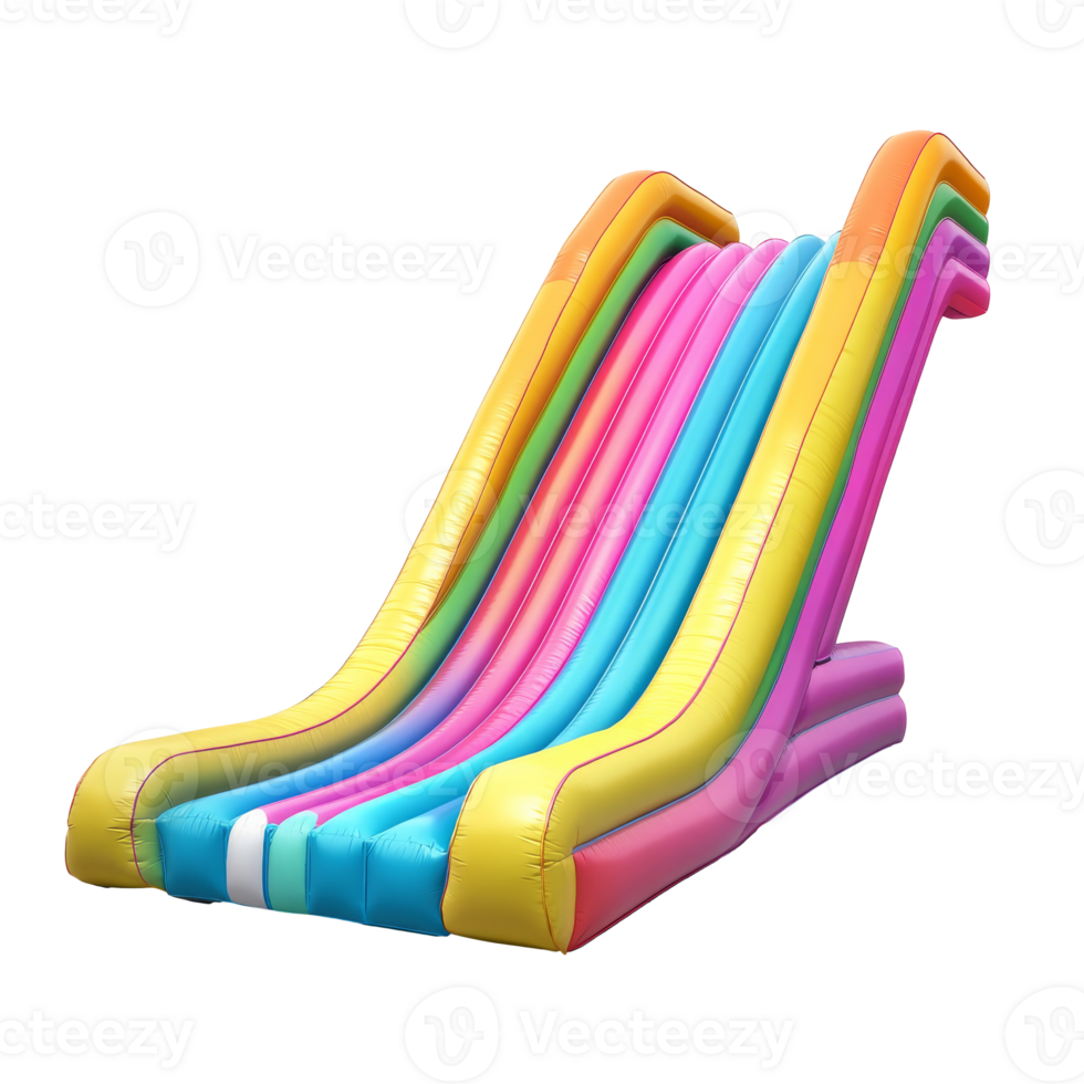 Large inflatable slide for summer outdoor fun png