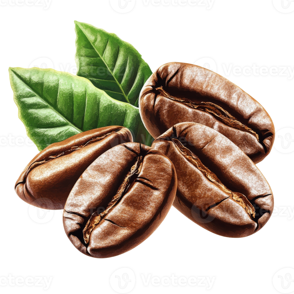 Beans and leaves are combined png