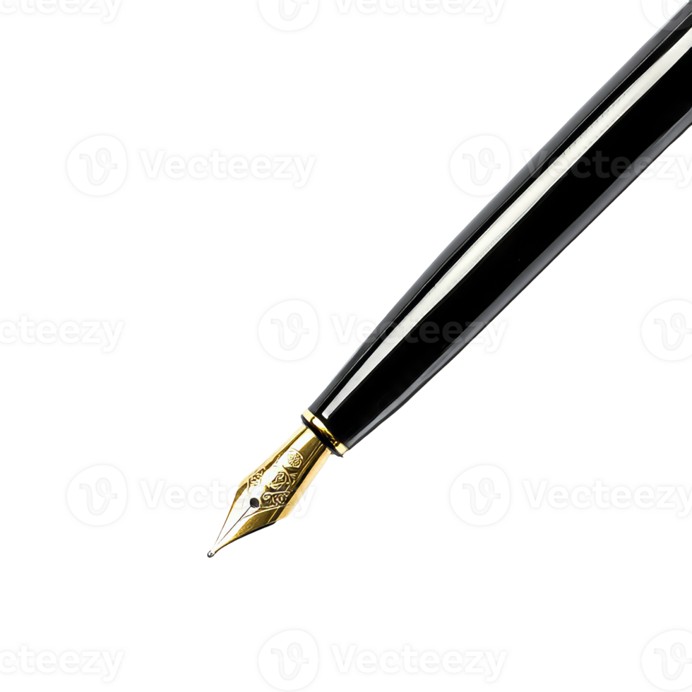 Intricate nib design of an elegant pen png