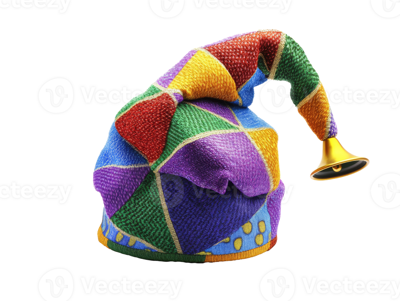 Festive jester hat with bell png