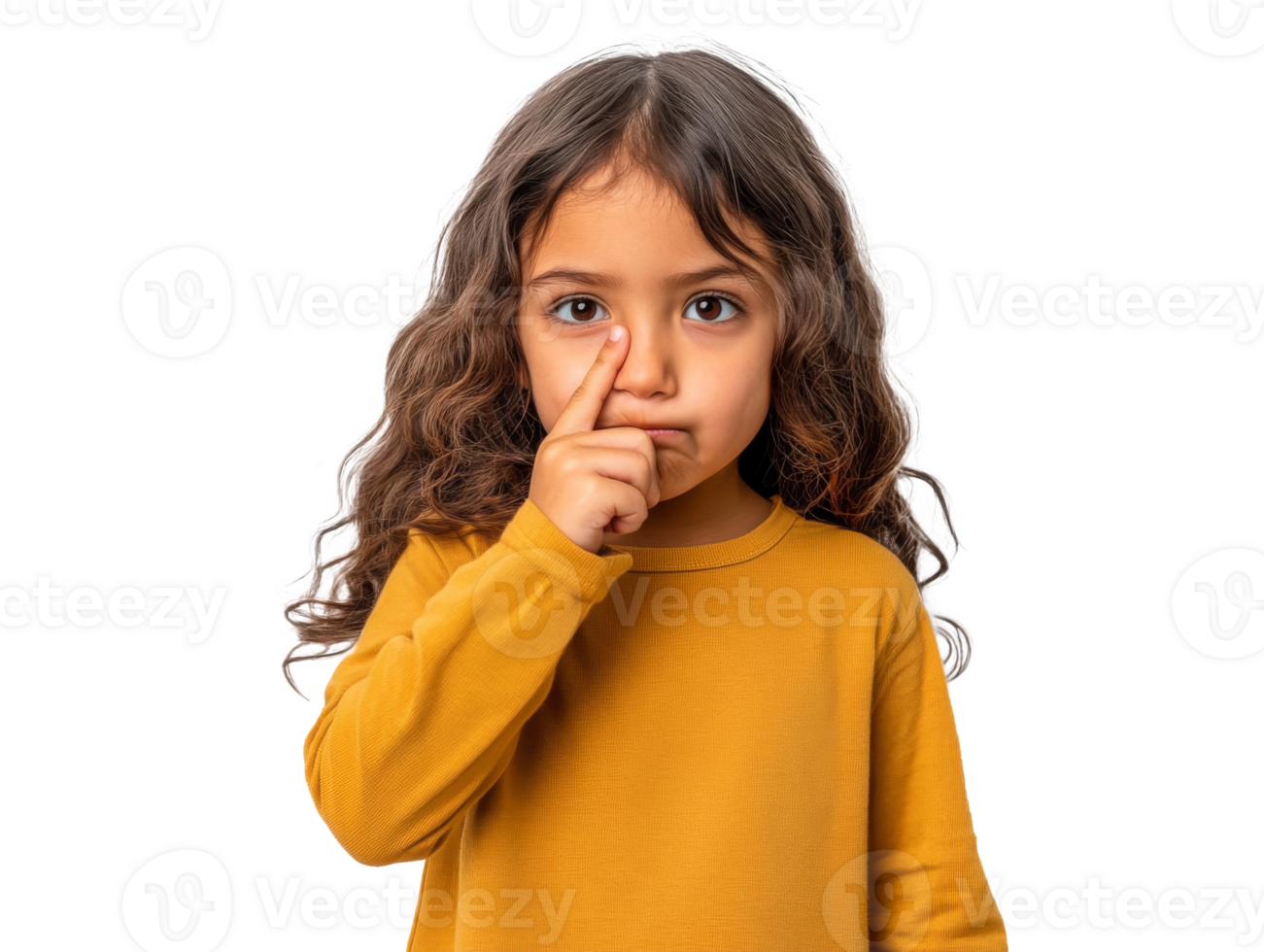 Child making an amusing gesture with finger png