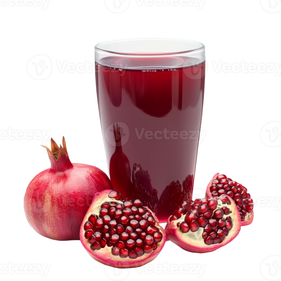 Refreshing pomegranate juice with fresh fruit png