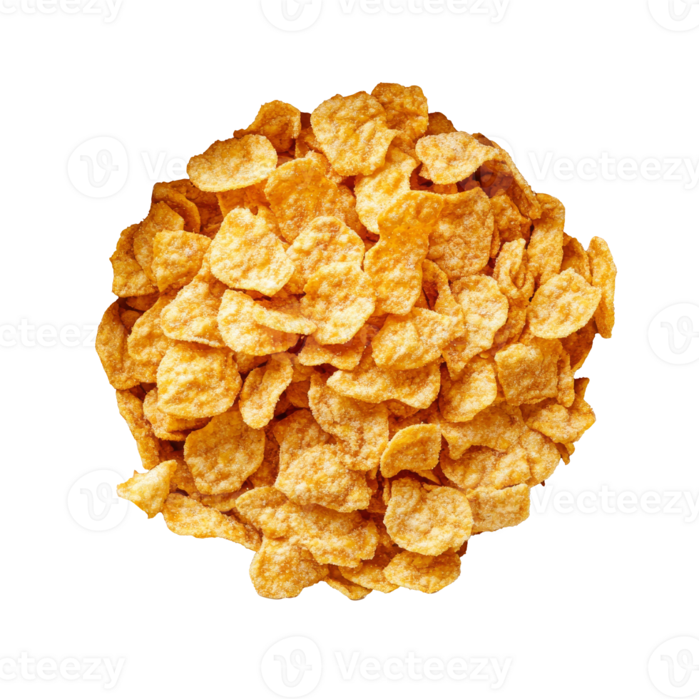 Breakfast cereal in a neat pile ready for serving png